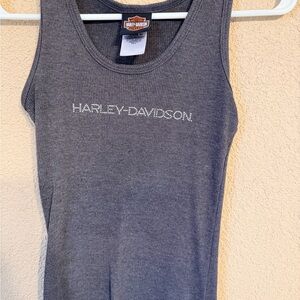 Harley-Davidson Gray Ribbed A-Line Skirt